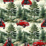Labrador camion fond sapin