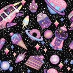 Autobus et bonbon dans l'espace