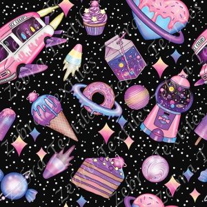 Autobus et bonbon dans l'espace