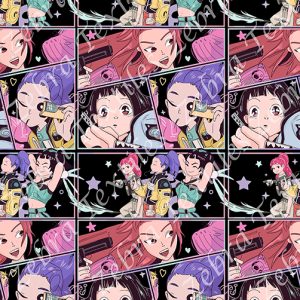 BD fille démon fond noir