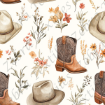 Botte et chapeau blanc