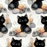 Chat noir bulle alcool