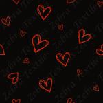 Coeur rouge fond noir