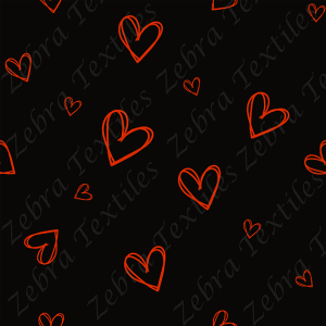 Coeur rouge fond noir