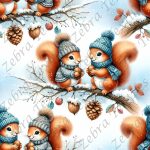 Écureuil en hiver sur branche