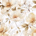 Fleur crème fond blanc