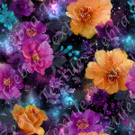 Floral galaxie rose orange