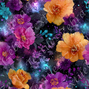 Floral galaxie rose orange