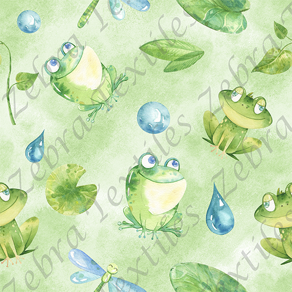 Grenouille fond vert