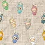 Peluche monstrueuse fond lin