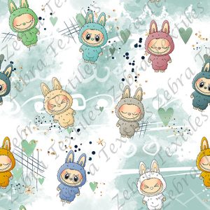 Peluche monstrueuse fond sarcelle