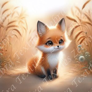 Renard dans le champs de blé
