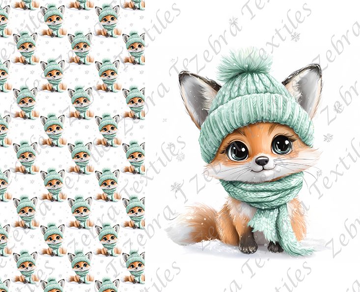 Renard en hiver menthe