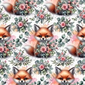 Renard floral et eucalyptus