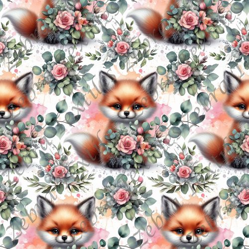 Renard floral et eucalyptus