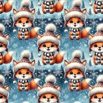 Renard joyeux en hiver