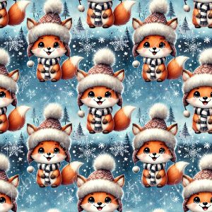 Renard joyeux en hiver