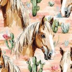 Tête de cheval et cactus