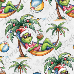 Troll vert à la plage