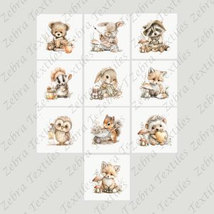 Animaux mignon fond taupe panneau