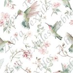 Colibris aquarelle floral