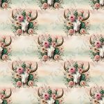 Crâne animal floral