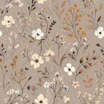 Fleur crème et feuillage