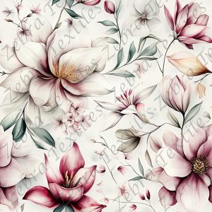 Floral aquarelle fond crème