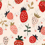 Fraise fond beige