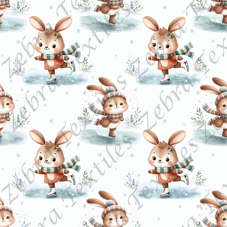 Lapin patinage hivernal