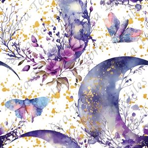 Lune mauve floral