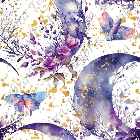 Lune mauve floral