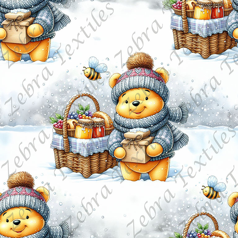 Ourson lainage en hiver