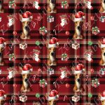 Podenco Noël fond carreau