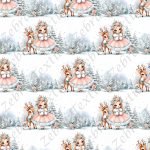 Princesse en hiver et chevreuil