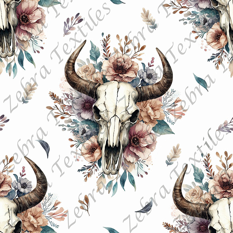 Skull buffle floral