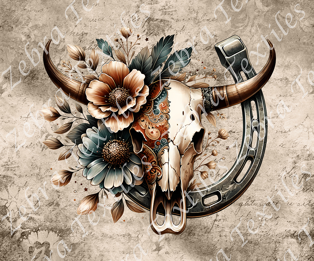 Skull fer à cheval fond grunge