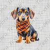 Teckel foulard fond lin