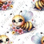 Abeille mignonne et fleur