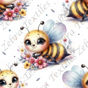 Abeille mignonne et fleur