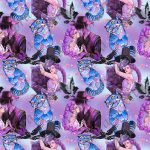 Amour démon fond rose mauve
