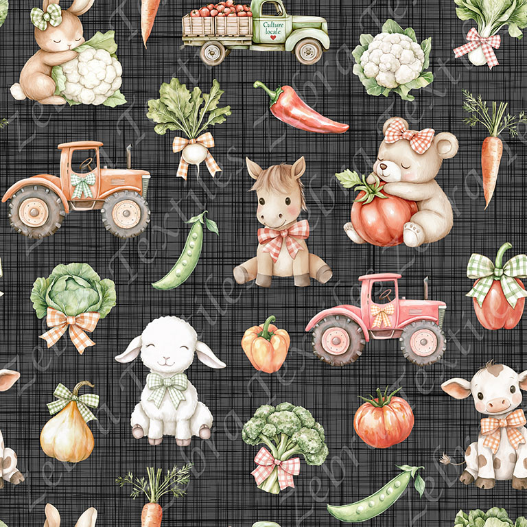 Animaux agriculture fond lin
