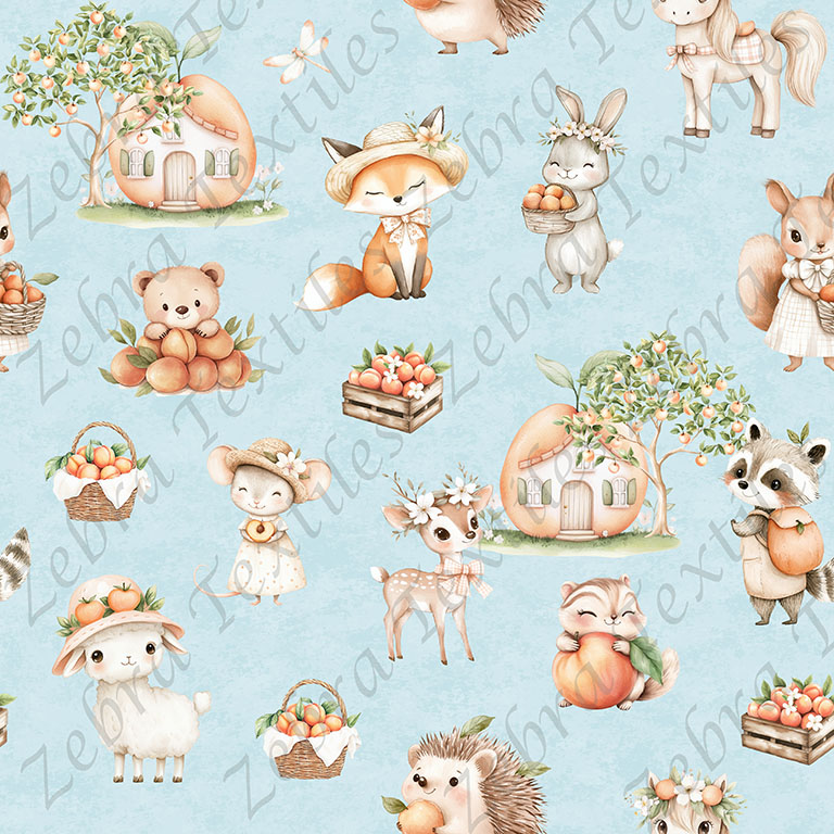 Animaux et pêche fond bleu