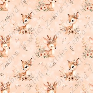 Bambi floral fond coeur