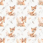 Bambi floral fond crème