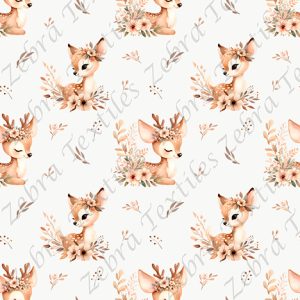 Bambi floral fond crème