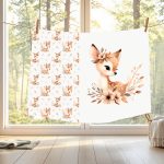 Bambi floral fond crème