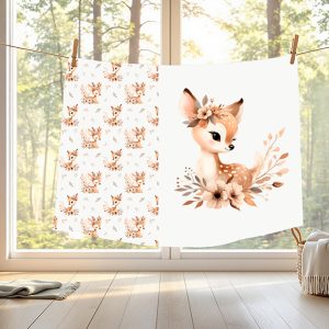 Bambi floral fond crème