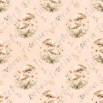 Champignon floral fond rose