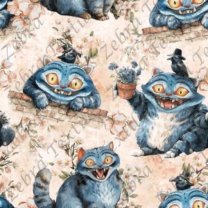 Chat démon et corbeau